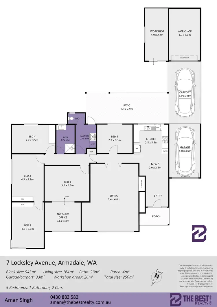 Floorplan of Homely house listing, 7 Locksley Avenue, Armadale WA 6112