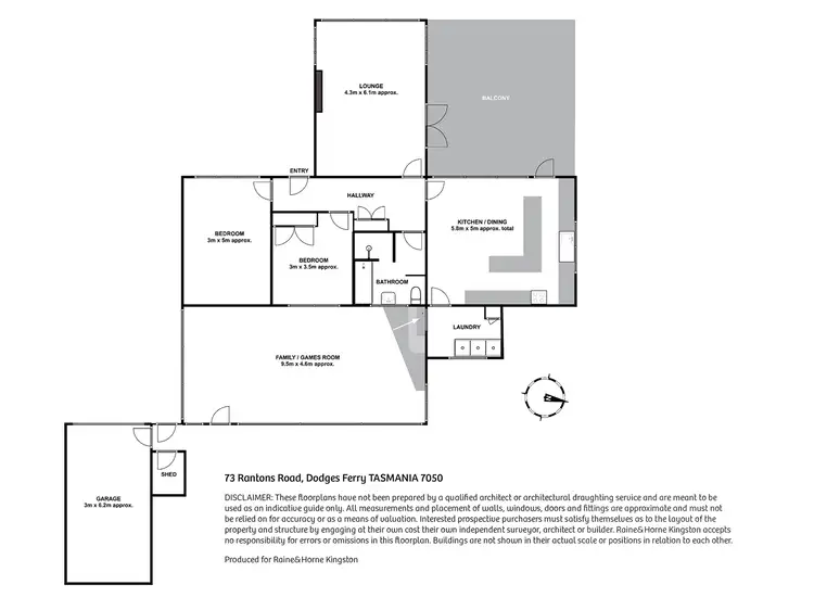 Floorplan of Homely house listing, 73 Rantons Road, Dodges Ferry TAS 7173