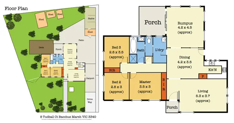 Floorplan of Homely house listing, 8 Tudball Court, Bacchus Marsh VIC 3340