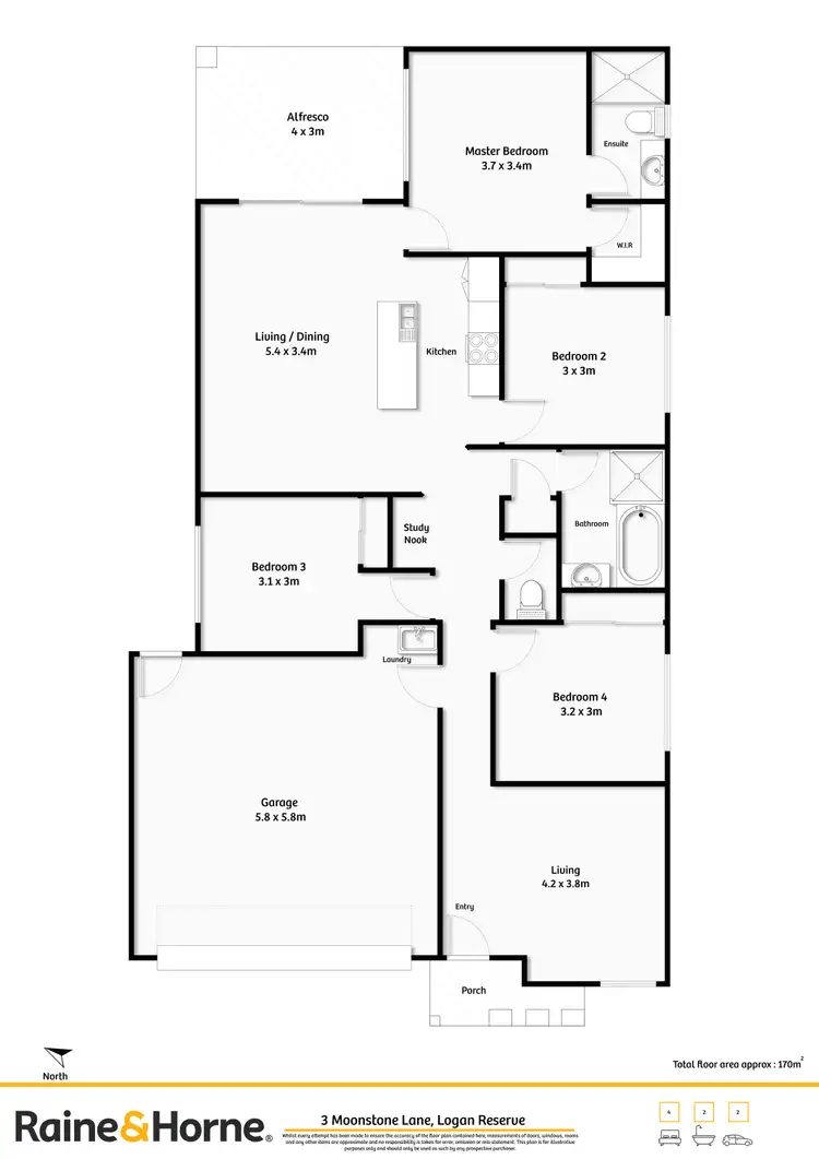 Floorplan of Homely house listing, 3 Moonstone Lane, Logan Reserve QLD 4133