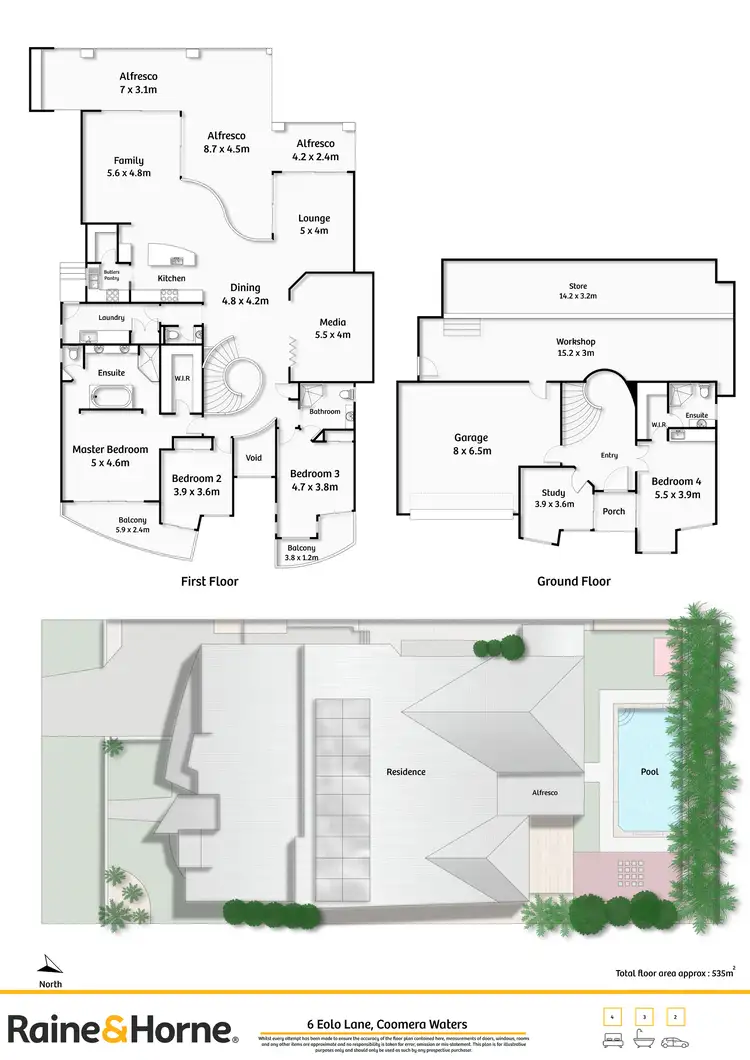 Floorplan of Homely house listing, 6 Eolo Lane, Coomera Waters QLD 4209