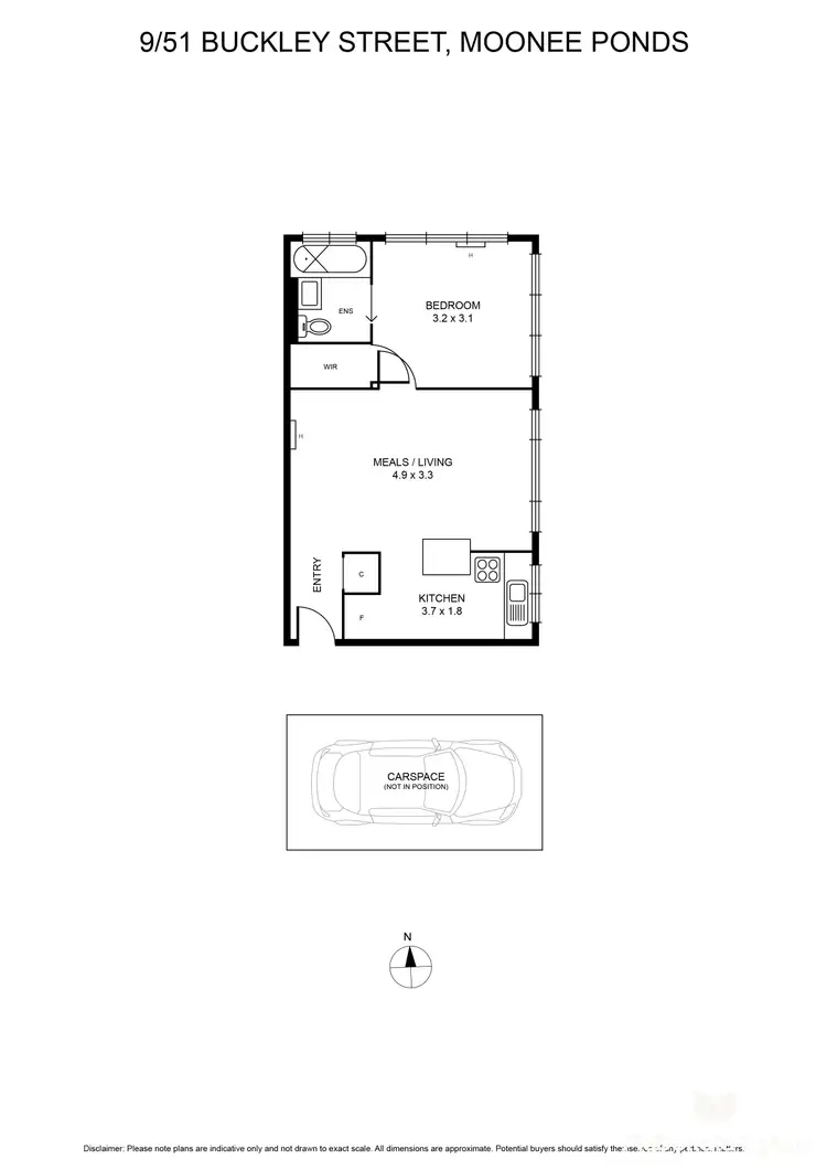 Floorplan of Homely apartment listing, 9/51 Buckley Street, Moonee Ponds VIC 3039