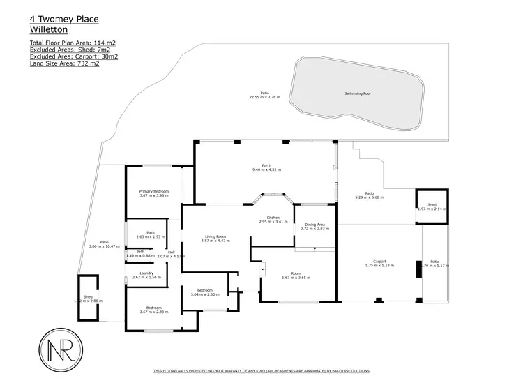 Floorplan of Homely house listing, 4 Twomey Place, Willetton WA 6155