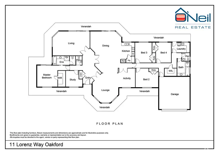 Floorplan of Homely house listing, 11 Lorenz Way, Oakford WA 6121