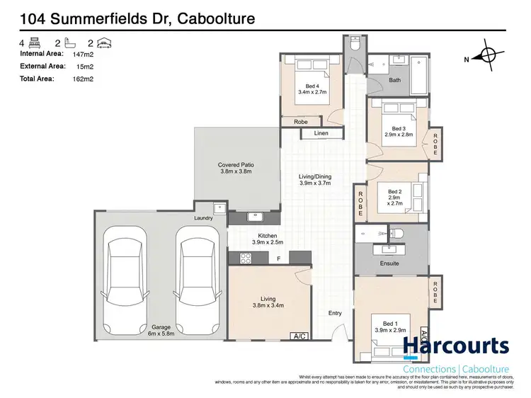 Floorplan of Homely house listing, 104 Summerfields Drive, Caboolture QLD 4510