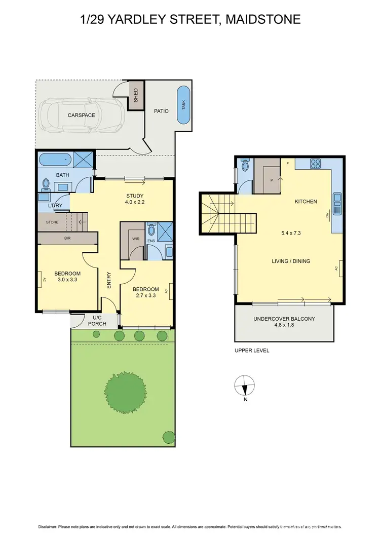 Floorplan of Homely townhouse listing, 1/29 Yardley Street, Maidstone VIC 3012