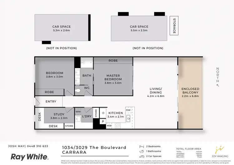 Floorplan of Homely apartment listing, 1034/3029 The Boulevard, Carrara QLD 4211