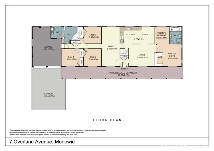Floorplan of Homely rural property listing, 7 Overland Avenue, Medowie NSW 2318