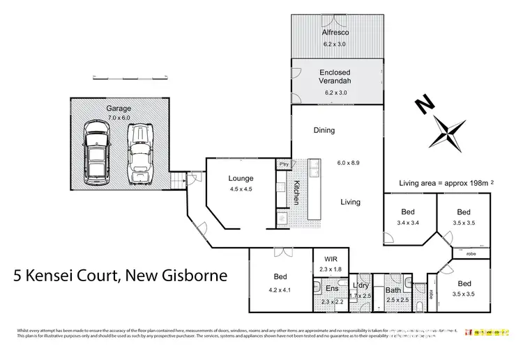 Floorplan of Homely house listing, 5 Kensei Court, New Gisborne VIC 3438