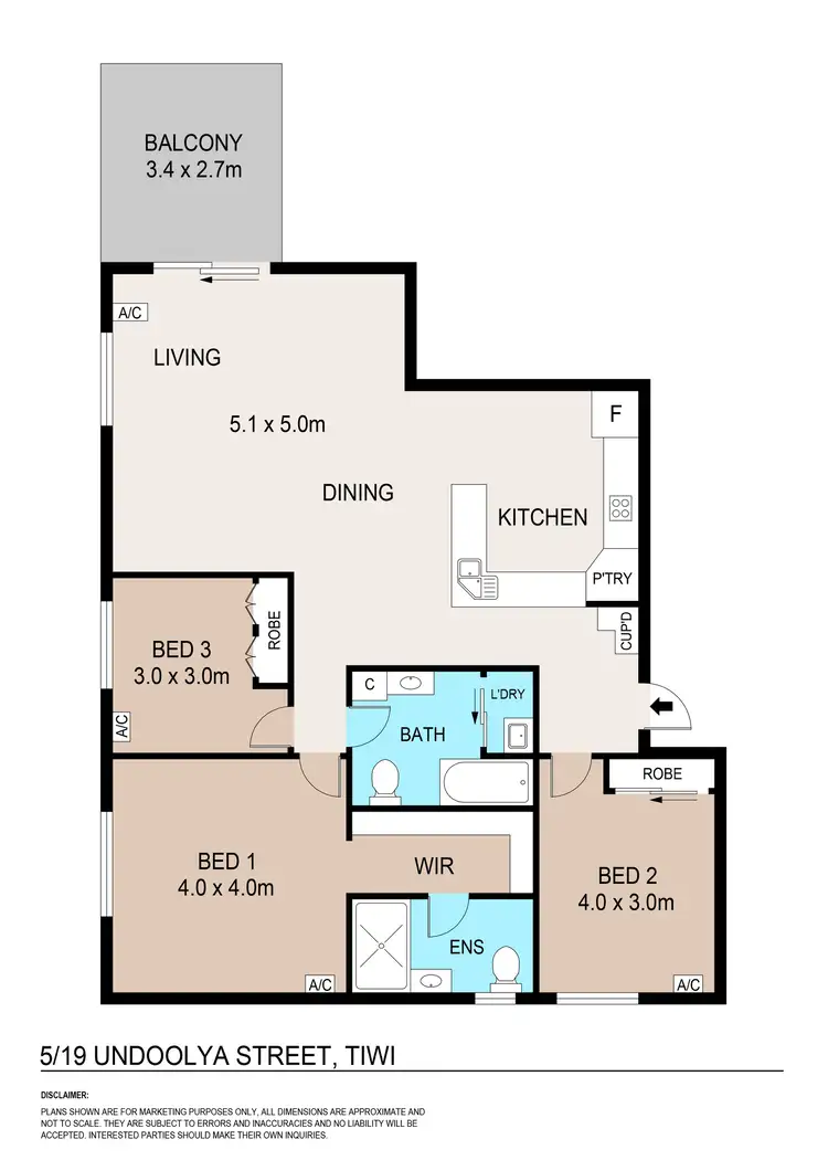 Floorplan of Homely unit listing, 5/19 Undoolya Street, Tiwi NT 810