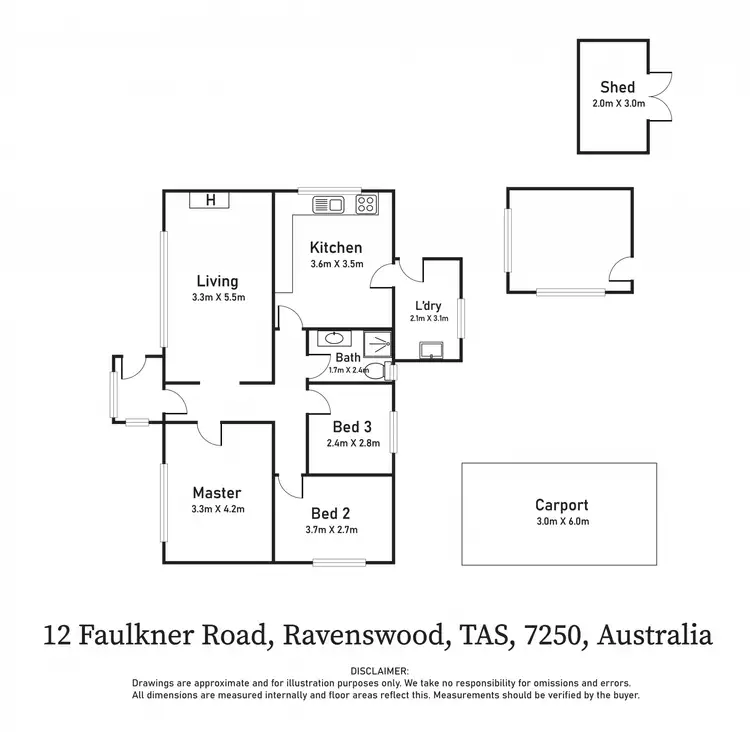 Floorplan of Homely house listing, 12 Faulkner Road, Ravenswood TAS 7250