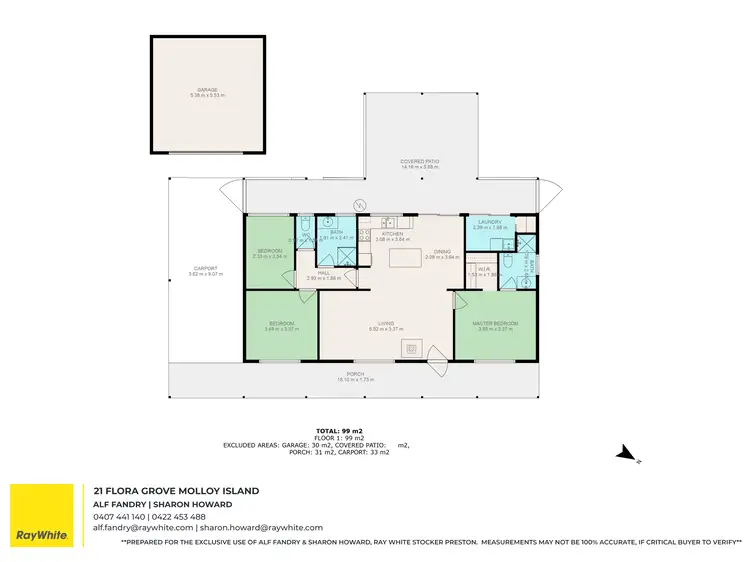Floorplan of Homely house listing, 21 Flora Grove, Molloy Island WA 6290
