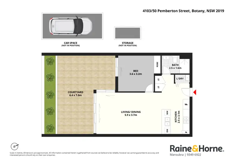Floorplan of Homely apartment listing, 4103/50 Pemberton Street, Botany NSW 2019
