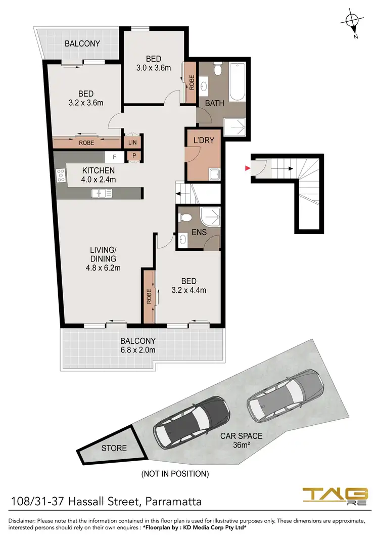 Floorplan of Homely unit listing, 108/31-37 Hassall Street, Parramatta NSW 2150