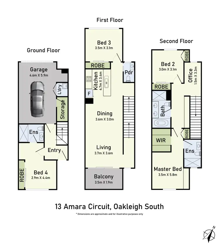 Floorplan of Homely house listing, 13 Amara Circuit, Oakleigh South VIC 3167