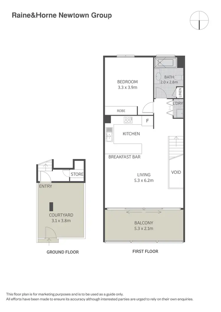 Floorplan of Homely apartment listing, 53/3-13 Erskineville Road, Newtown NSW 2042