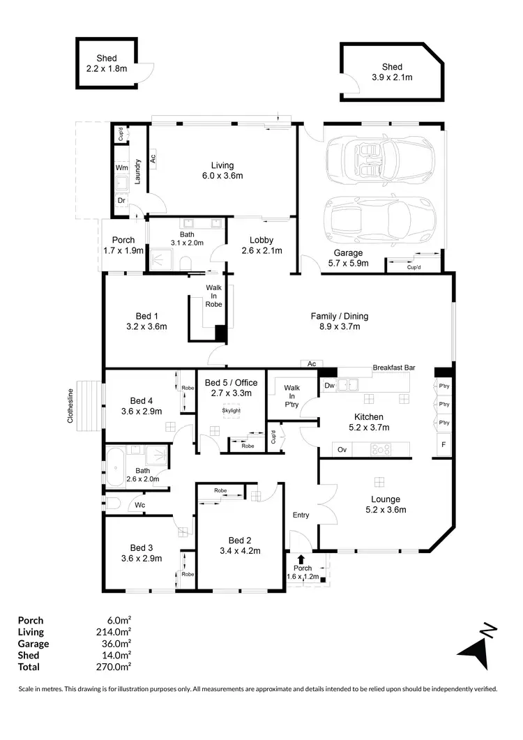 Floorplan of Homely house listing, 1/39 Catalina Avenue, Parafield Gardens SA 5107