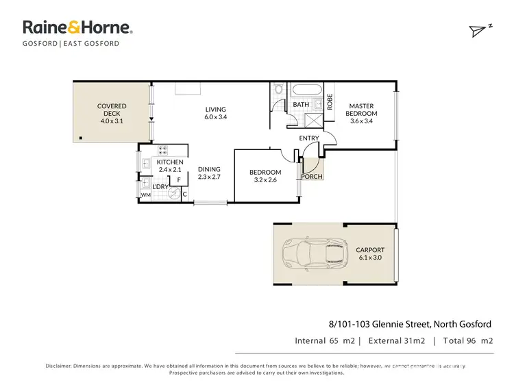 Floorplan of Homely villa listing, 1/101 Glennie Street, North Gosford NSW 2250