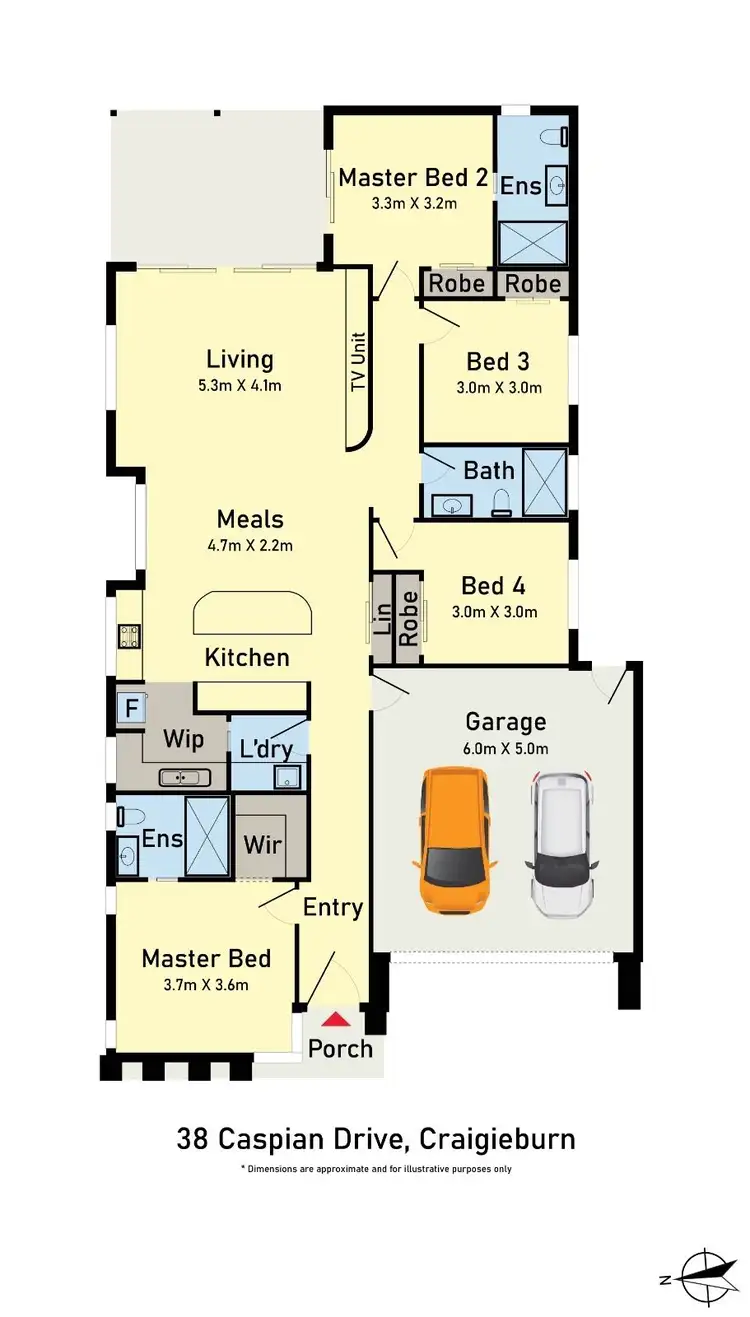 Floorplan of Homely house listing, 38 Caspian Drive, Craigieburn VIC 3064