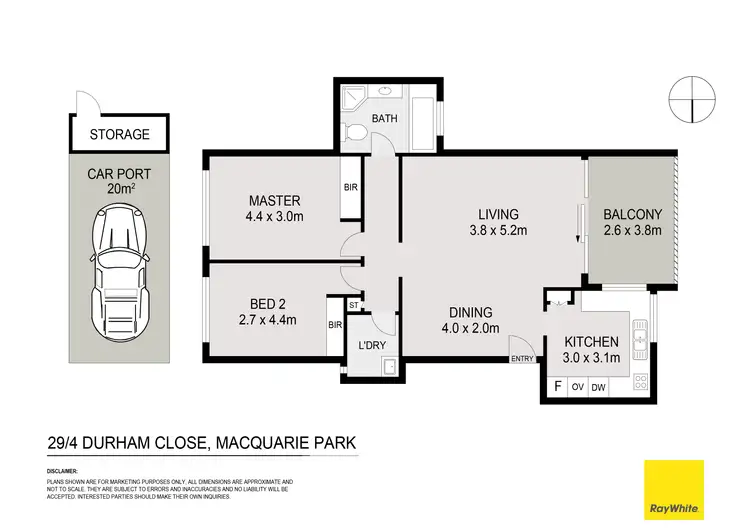 Floorplan of Homely apartment listing, 29/4 Durham Close, Macquarie Park NSW 2113