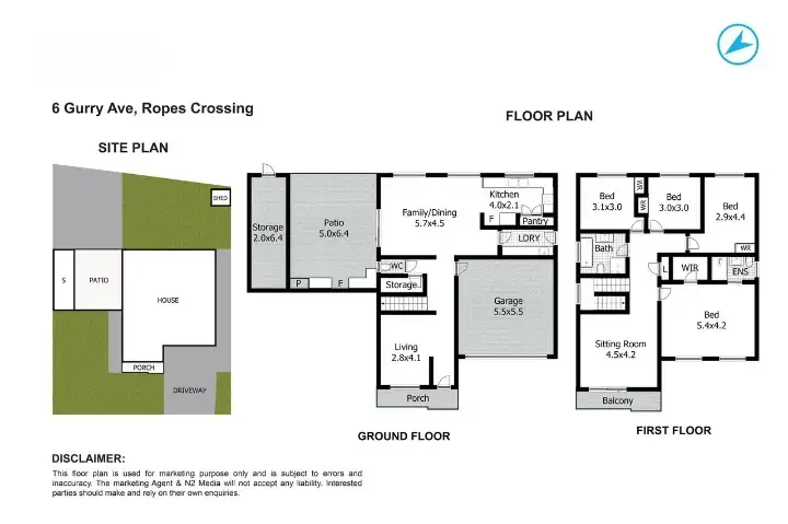 Floorplan of Homely house listing, 6 Gurry Avenue, Ropes Crossing NSW 2760