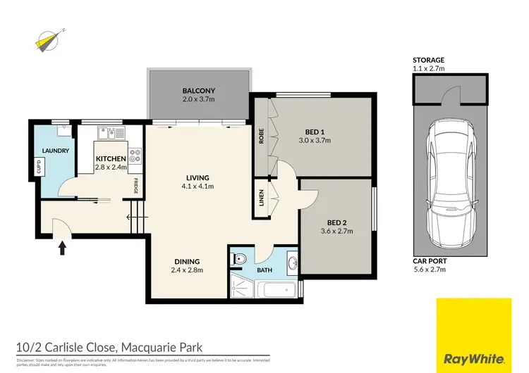 Floorplan of Homely apartment listing, 10/2 Carlisle Close, Macquarie Park NSW 2113