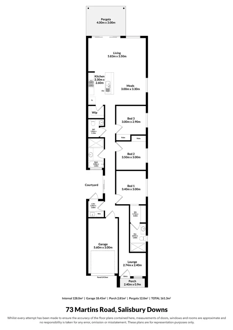 Floorplan of Homely house listing, 73 Martins Road, Salisbury Downs SA 5108