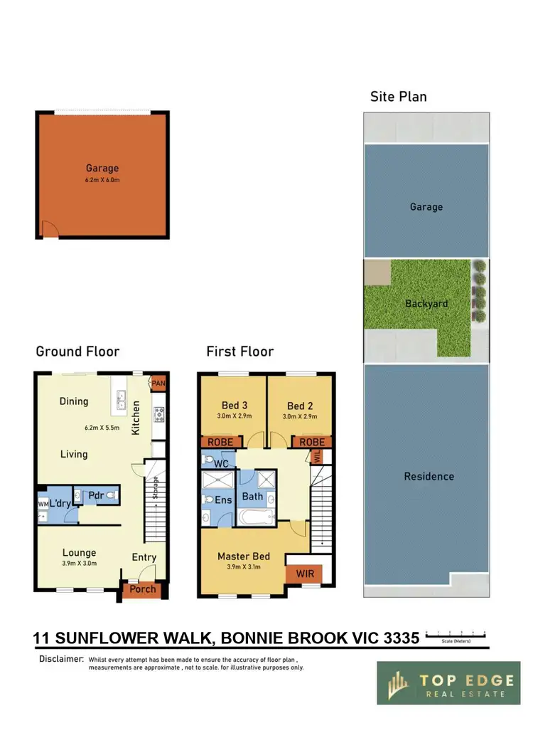 Floorplan of Homely townhouse listing, 11 Sunflower Walk, Bonnie Brook VIC 3335