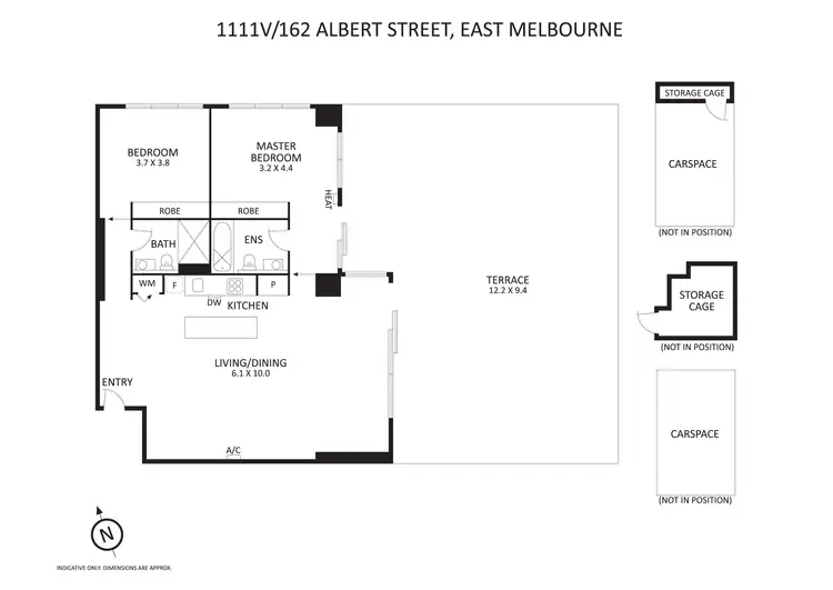 Floorplan of Homely apartment listing, 1111V/162 Albert Street, East Melbourne VIC 3002