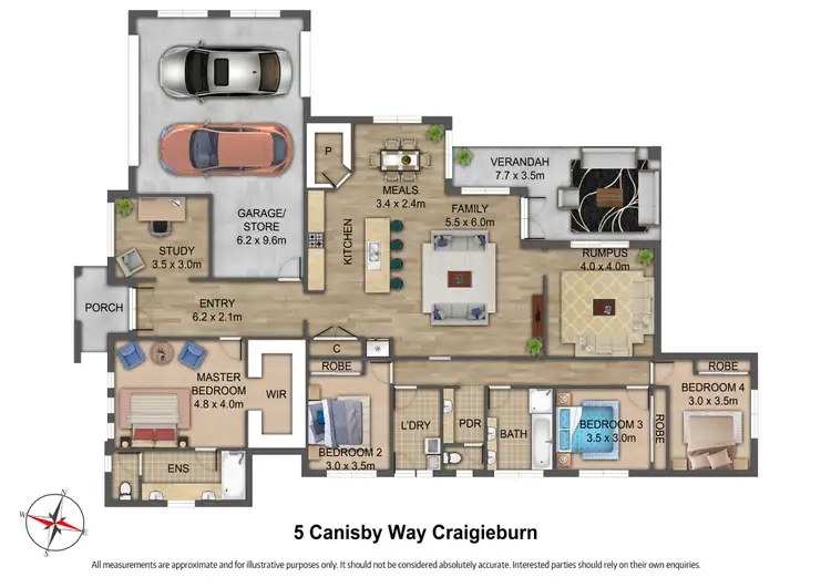 Floorplan of Homely house listing, 5 Canisby Way, Craigieburn VIC 3064