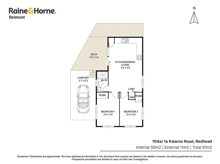 Floorplan of Homely villa listing, 104A/1A Kalaroo Road, Redhead NSW 2290