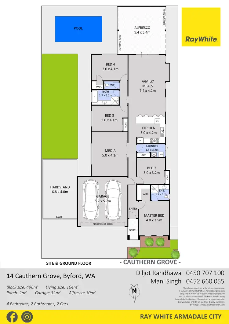 Floorplan of Homely house listing, 14 Cauthern Grove, Byford WA 6122