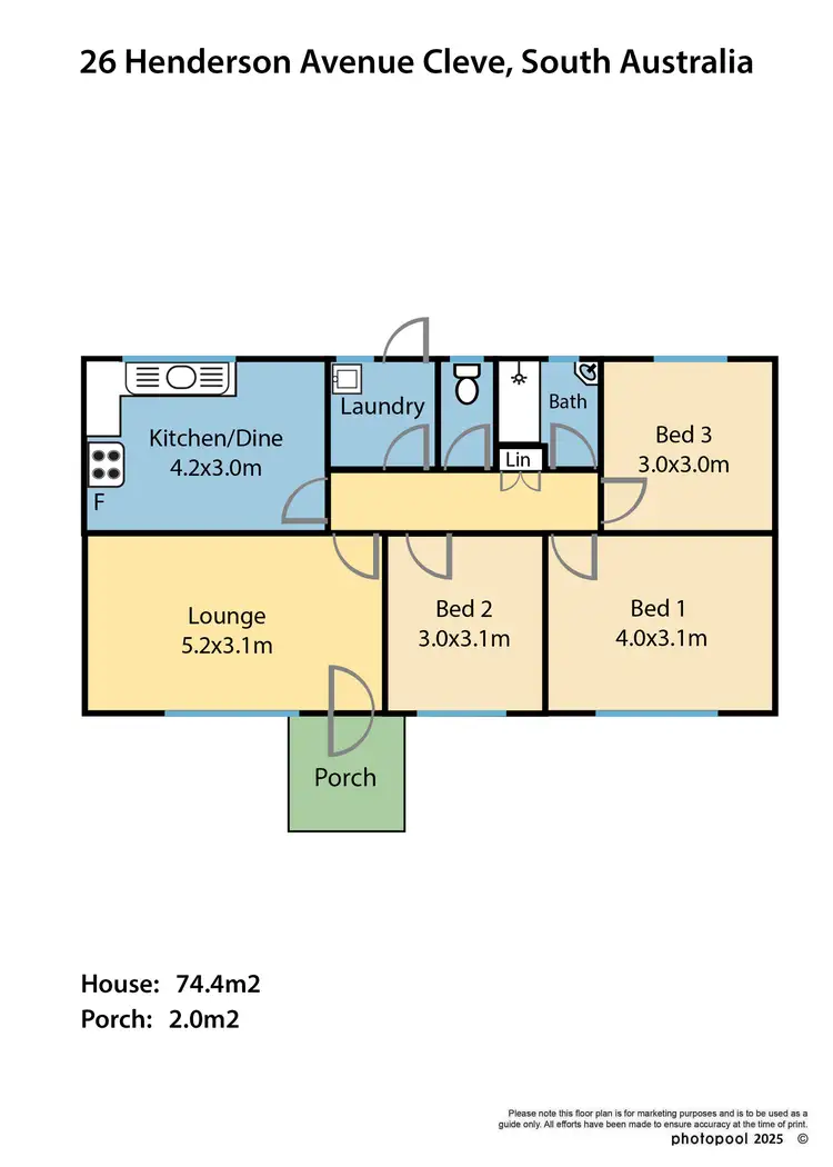 Floorplan of Homely house listing, 26 Henderson Avenue, Cleve SA 5640