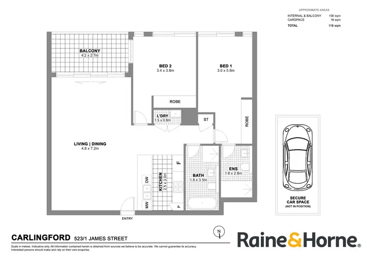 Floorplan of Homely apartment listing, 523/1 James Street, Carlingford NSW 2118