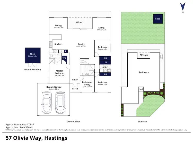 Floorplan of Homely house listing, 57 Olivia Way, Hastings VIC 3915