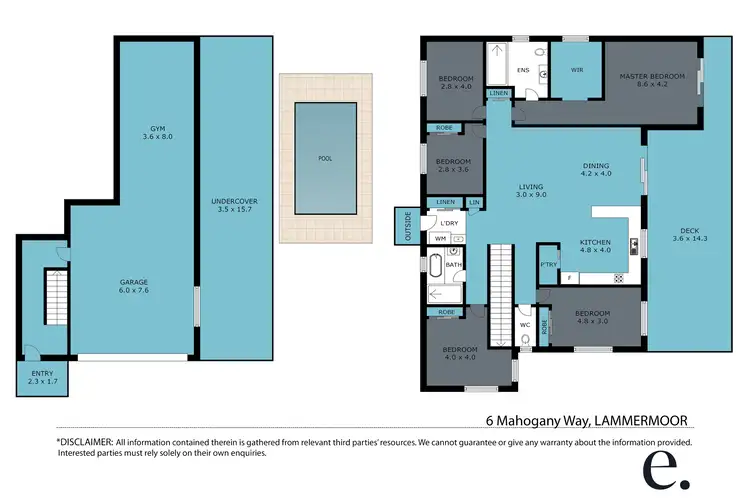 Floorplan of Homely house listing, 6 Mahogany Way, Lammermoor QLD 4703