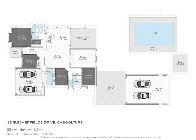 Floorplan of Homely house listing, 88 Summerfields Drive, Caboolture QLD 4510
