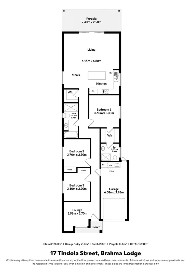 Floorplan of Homely house listing, 17B Tindola Street, Brahma Lodge SA 5109