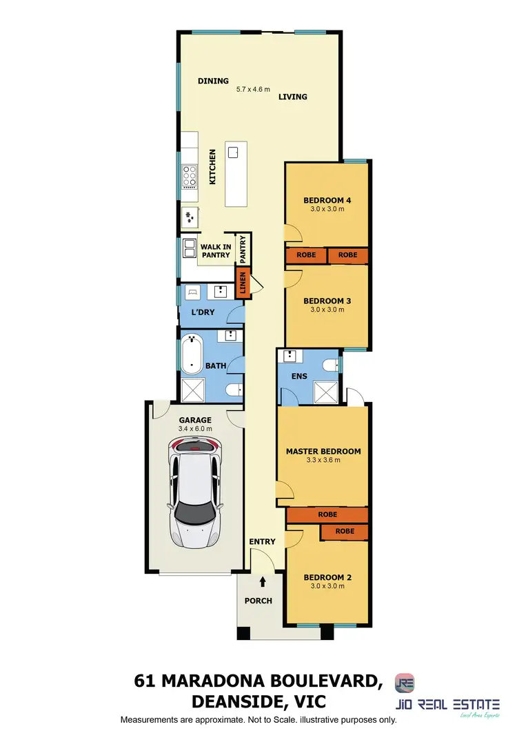 Floorplan of Homely house listing, 61 Maradona Boulevard, Deanside VIC 3336