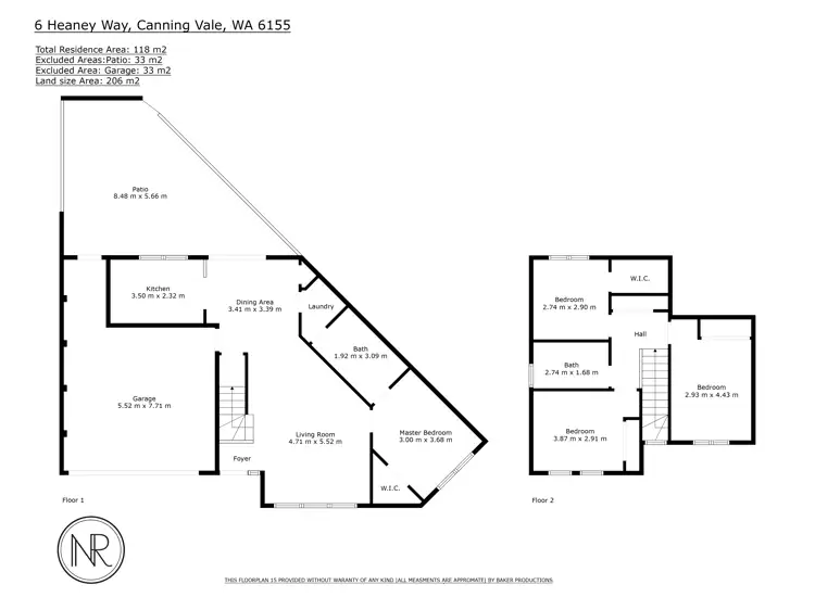 Floorplan of Homely house listing, 6 Heaney Way, Canning Vale WA 6155