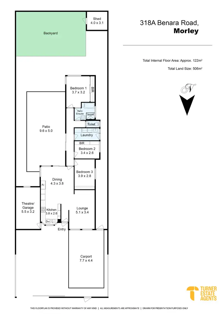 Floorplan of Homely house listing, 318A Benara Road, Morley WA 6062