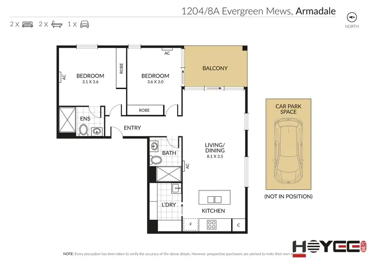 Floorplan of Homely apartment listing, 1204/8A Evergreen Mews, Armadale VIC 3143