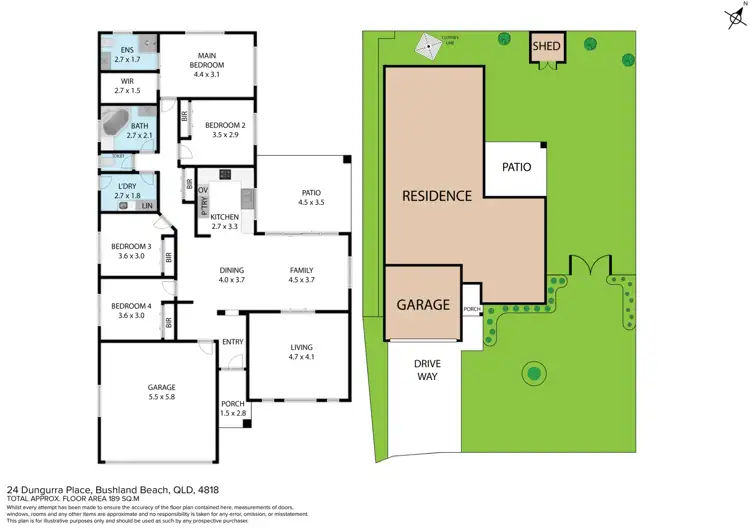 Floorplan of Homely house listing, 24 Dungurra Place, Bushland Beach QLD 4818