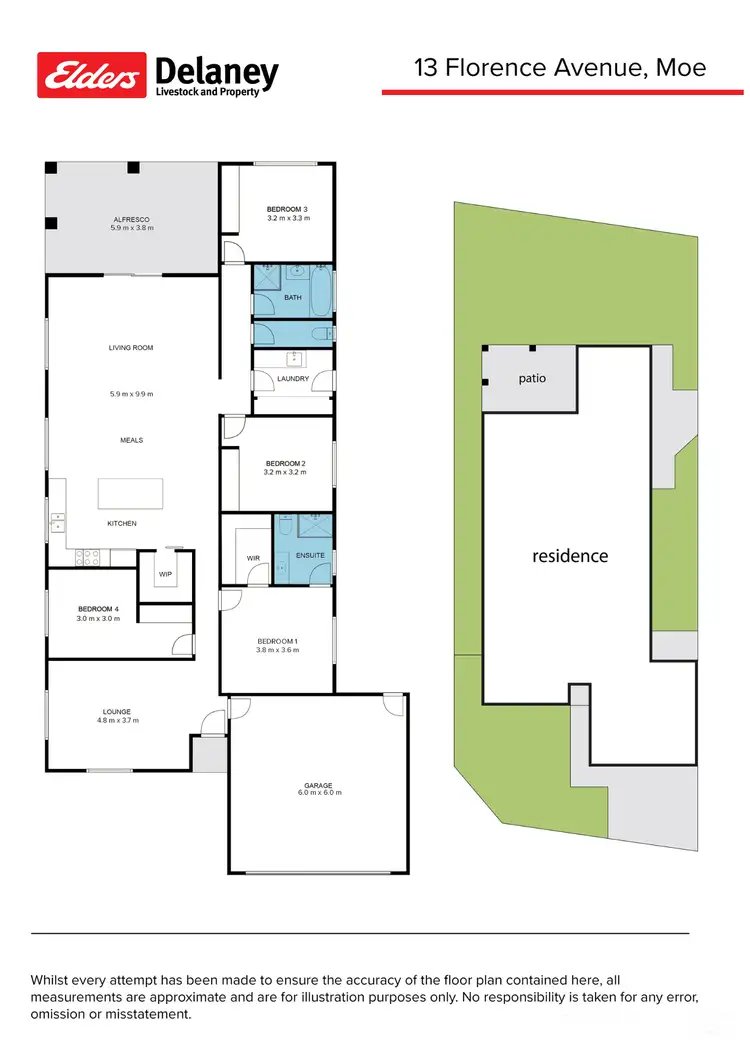 Floorplan of Homely house listing, 13 Florence Avenue, Moe VIC 3825
