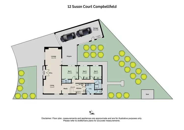 Floorplan of Homely house listing, 12 Susan Court, Campbellfield VIC 3061