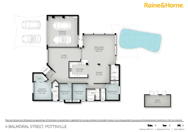 Floorplan of Homely house listing, 4 Balmoral Street, Pottsville NSW 2489