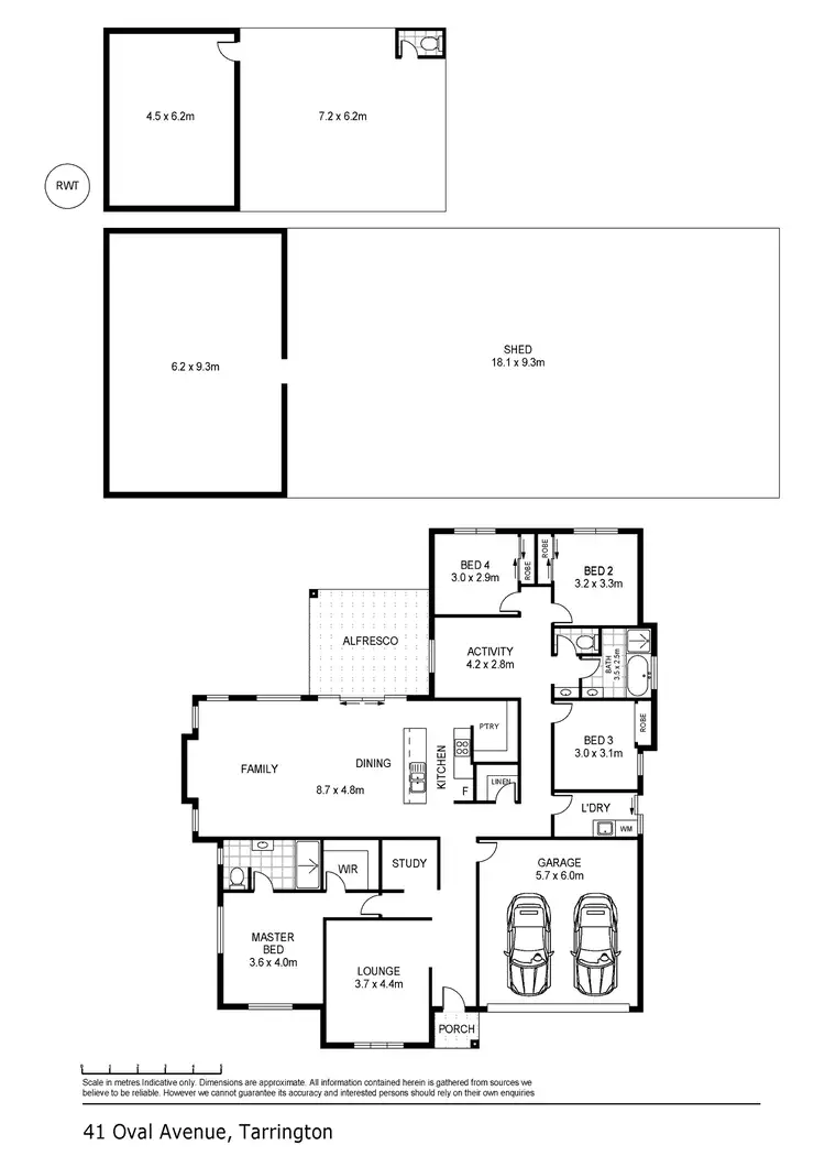 Floorplan of Homely house listing, 41 Oval Avenue, Tarrington VIC 3301
