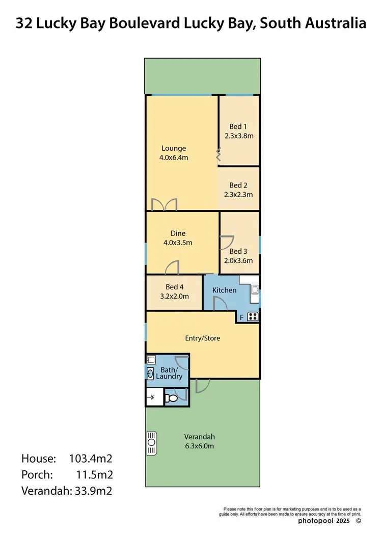 Floorplan of Homely house listing, 32 Lucky Bay Boulevard, Lucky Bay SA 5602