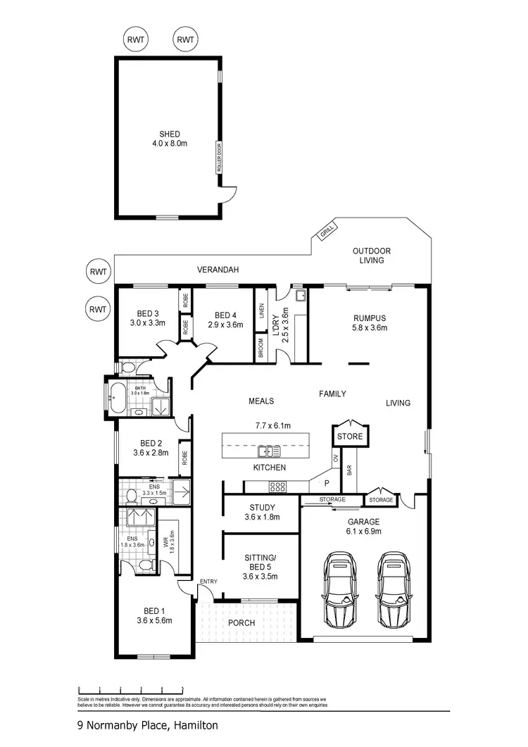 Floorplan of Homely house listing, 9 Normanby Place, Hamilton VIC 3300