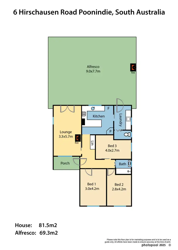 Floorplan of Homely house listing, 6 Hirschausen Road, Poonindie SA 5607